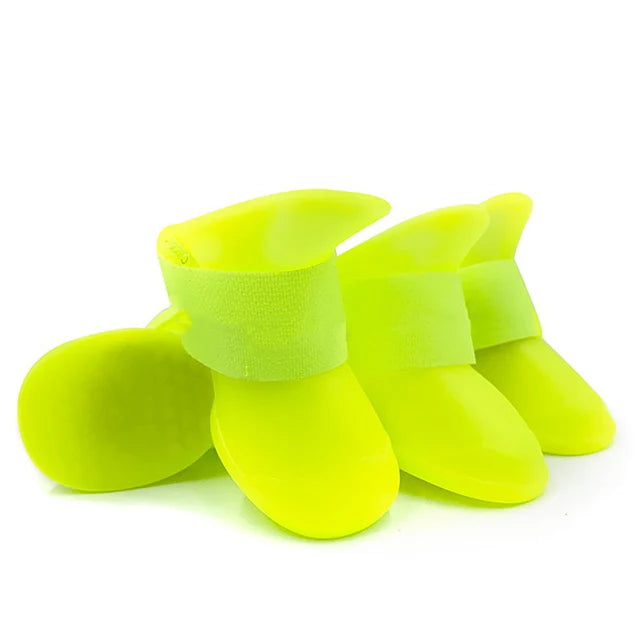 4 botas de lluvia impermeables y antideslizantes para perros y gatos