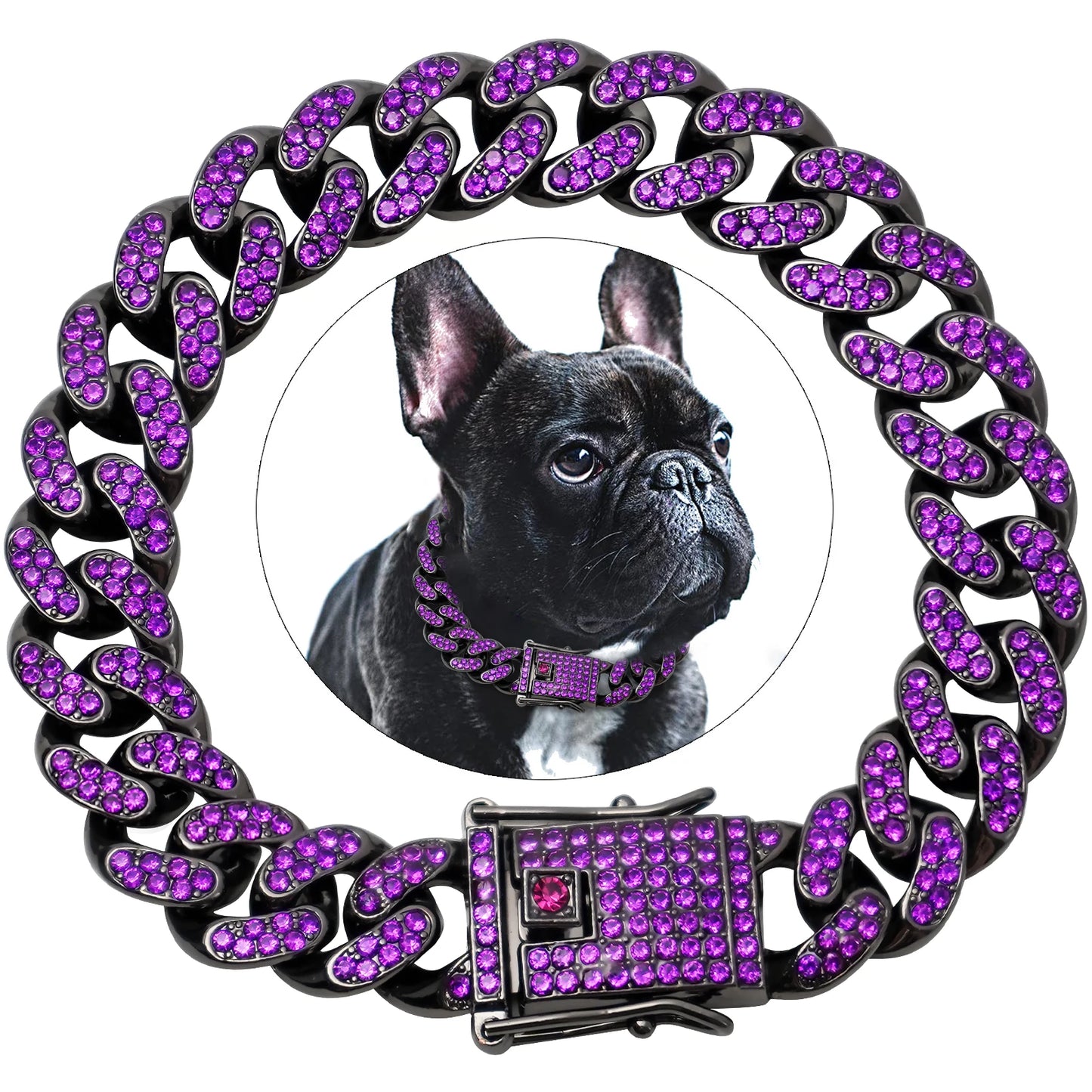 Luxury Diamond Cuban Chain Collar for Dogs and Cats