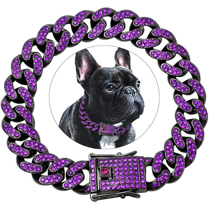 Luxury Diamond Cuban Chain Collar for Dogs and Cats