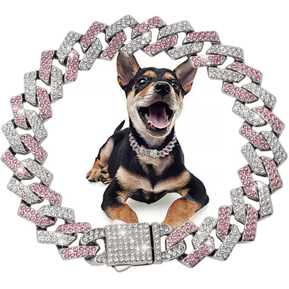 Luxury Diamond Cuban Chain Collar for Dogs and Cats
