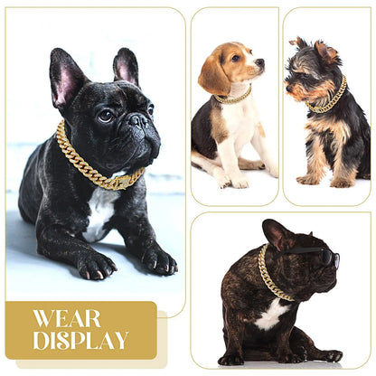 Luxury Diamond Cuban Chain Collar for Dogs and Cats